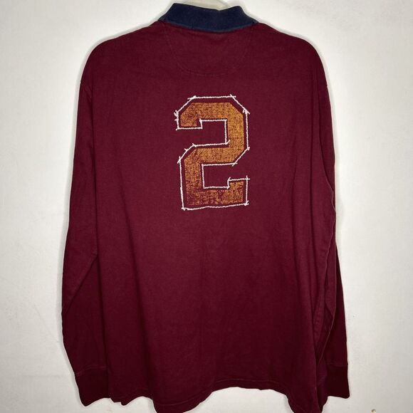 Vtg Arizona Jeans Rugby Polo Long Sleeve Shirt XL 90s Patterned # 2 stitch in - Picture 6 of 11